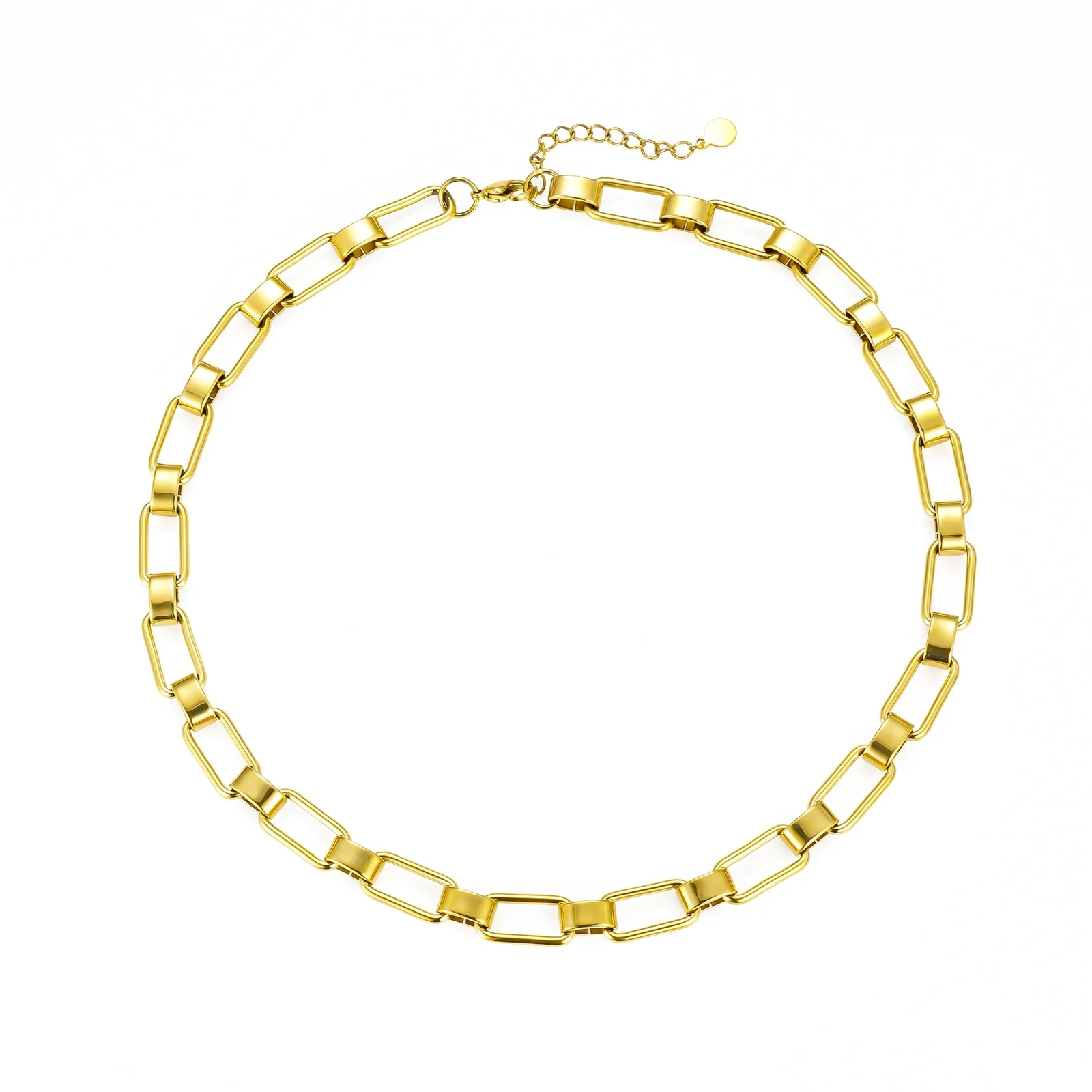 Custom Fashion Jewelry 18K Gold Plated Stainless Steel Spike Leaf Nail Personality Necklace Cuban Chain Necklace For Women