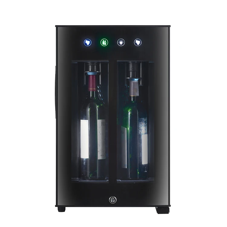 Wine Dispenser Machine Factory Price Household Electric 2 Bottles Red Single Glass Door Thermoelectric Refrigerator Mini CN;GUA