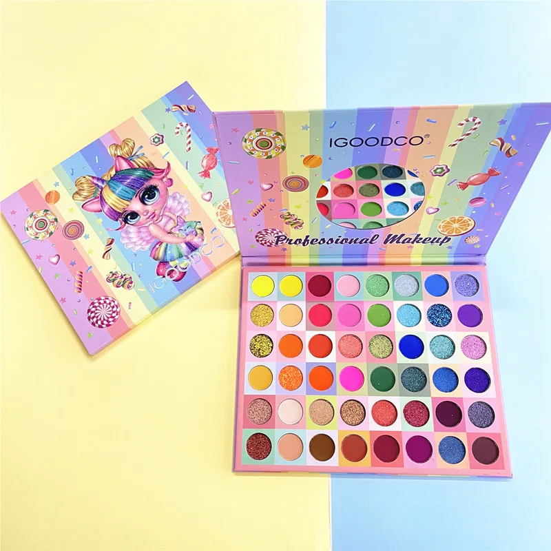 Eyeshadow Palette Waterproof Glitter Pearlescent Unicorn Cute Rainbow Eyeshadow Palette Cute Makeup Female Beginner Cosmetics