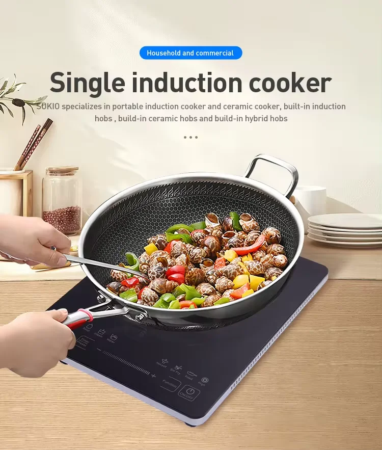 New Product 2020 Induction Cooker Ultra Thin Body Touch Screen Panel Induction Cooktop