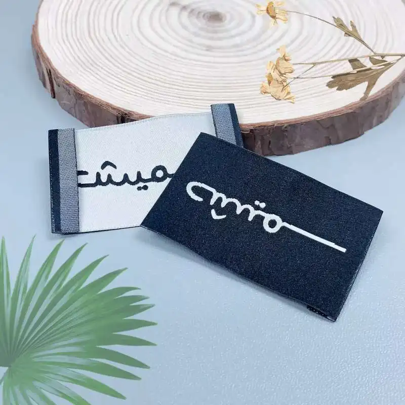 Индивидуальные объемные тканые этикетки для одежды вышитые бирки модных брендов и производителей оптом