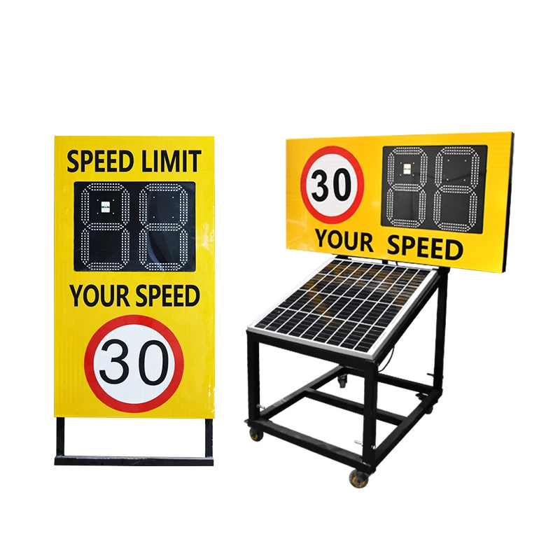 factory price LED display traffic signs speed detector solar radar speed limit sign radar speed sign