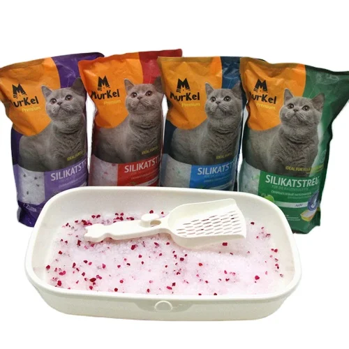 
New Products Silicagel Cat Litter Silica Gel Cat Litter 3.8l Silica Gel Cat Litter 20kg/Bag Packing 