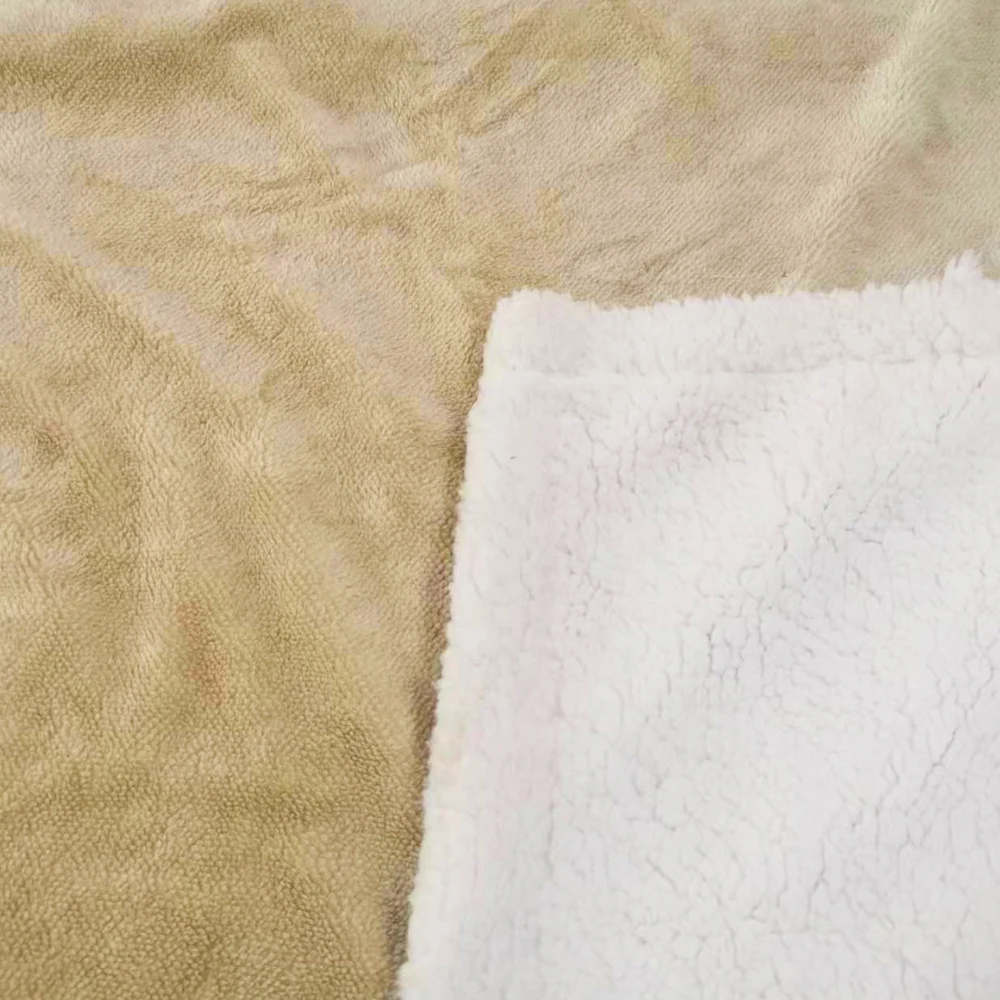 wholesale white velvet minky nylon sherpa puffy waterresistant blanket custom embroidery plaid mink blanket raschel