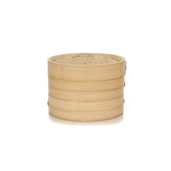 Wholesale price high quality eco friendly 10 inch 2 tier bamboo steamer
