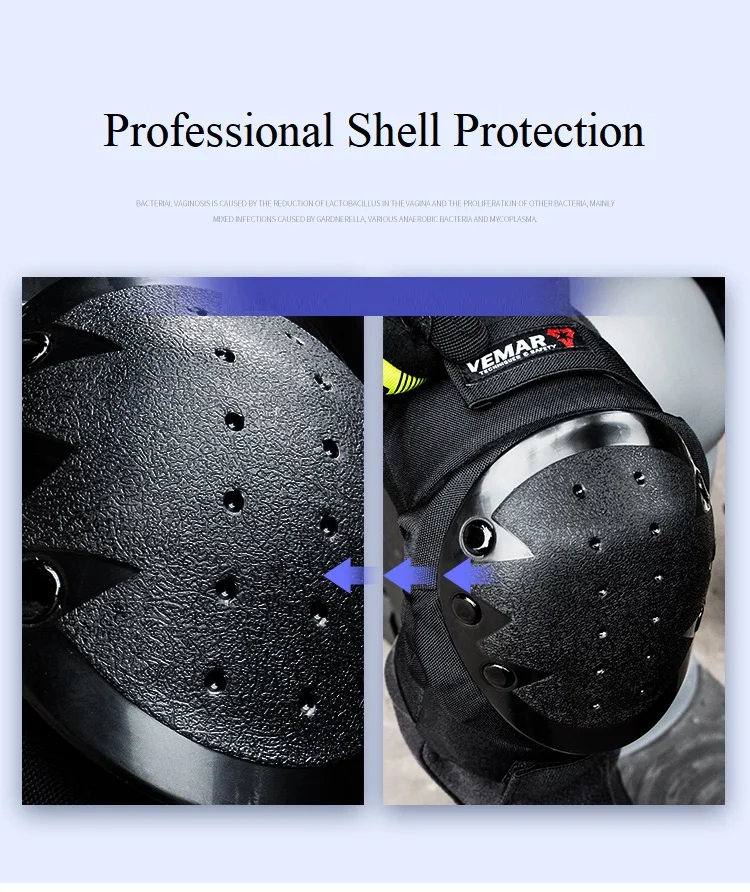 Motorcycle Elbow and Knee 4pcs Set Short Section Protective Motocross Knee Brace Knee Pads