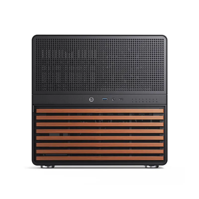 JONSBO N5 Mini-ITX Aluminum Mini Chassis ATX Mid Tower Case 8+1 HDD Bay Dual 120mm Fans SFX PSU 1U USB PC Cases Acrylic Material
