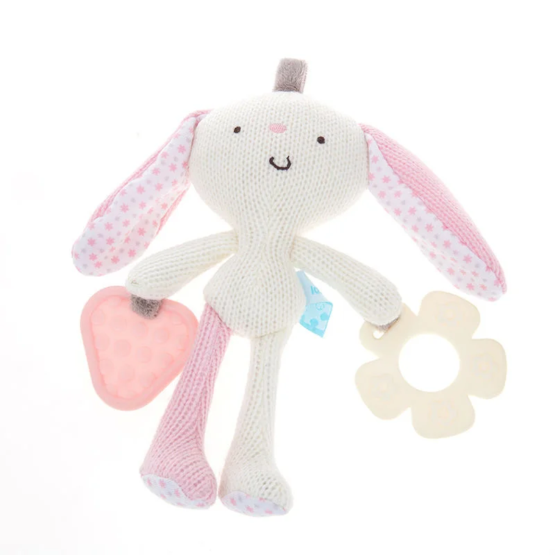 Premium Gift Toy Set  Bpa Free Silicone Baby Teethers Crochet Bunny Funny Custom Baby Toys Teether