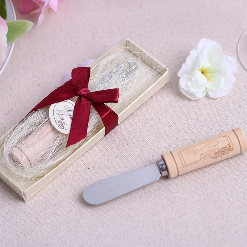 Butter Knife Fruit Jam Knife Cheese Spreader Tree Leaf Cream Spatula Gift Box Party Favors