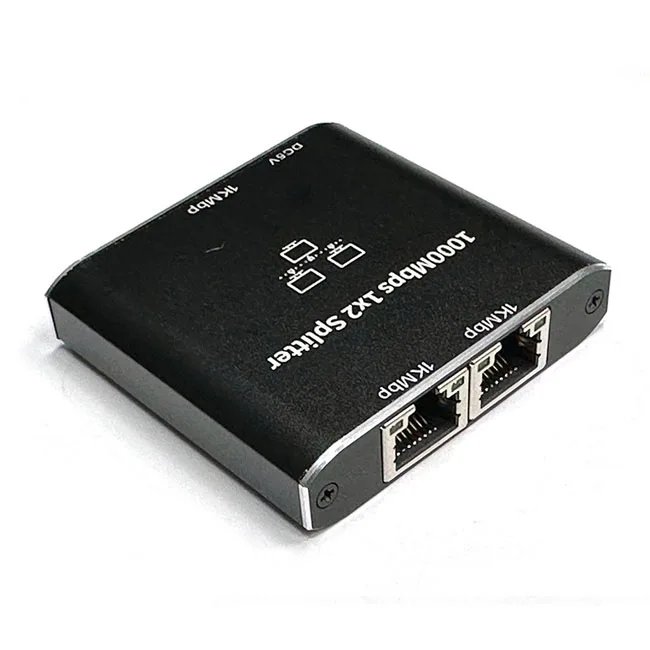 1Gbps/1000Mbps Network Splitter 2 Devices Network Simultaneously LAN Splitter with USB C Cable