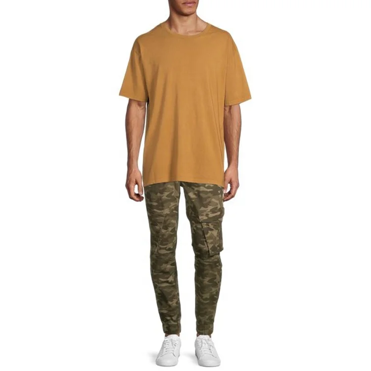 Online shopping khaki color 100% cotton t shirt short sleeve custom t-shirts mens t shirts