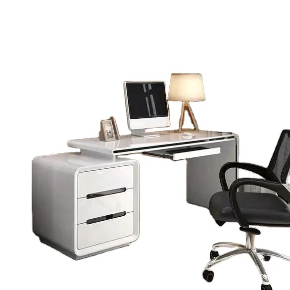 Лидер продаж 2021 белая современная мебель для дома и гостиной письменный компьютерный стол простой деревянный шкаф с чехлом книг