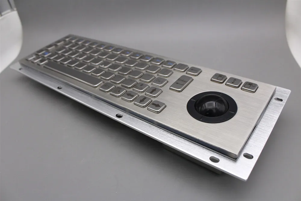  Водонепроницаемая панель с защитой от вандалов IP65 USB Проводная клавиатура из нержавеющей стали промышленная металлическая