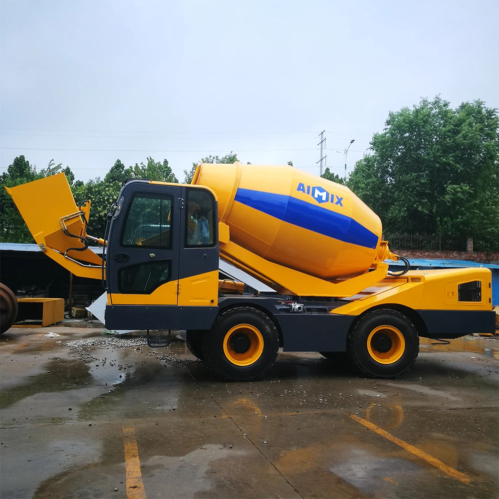 Chinese brand 3 cubic automatic loading/unloading/concrete mixer/rotating tank truck