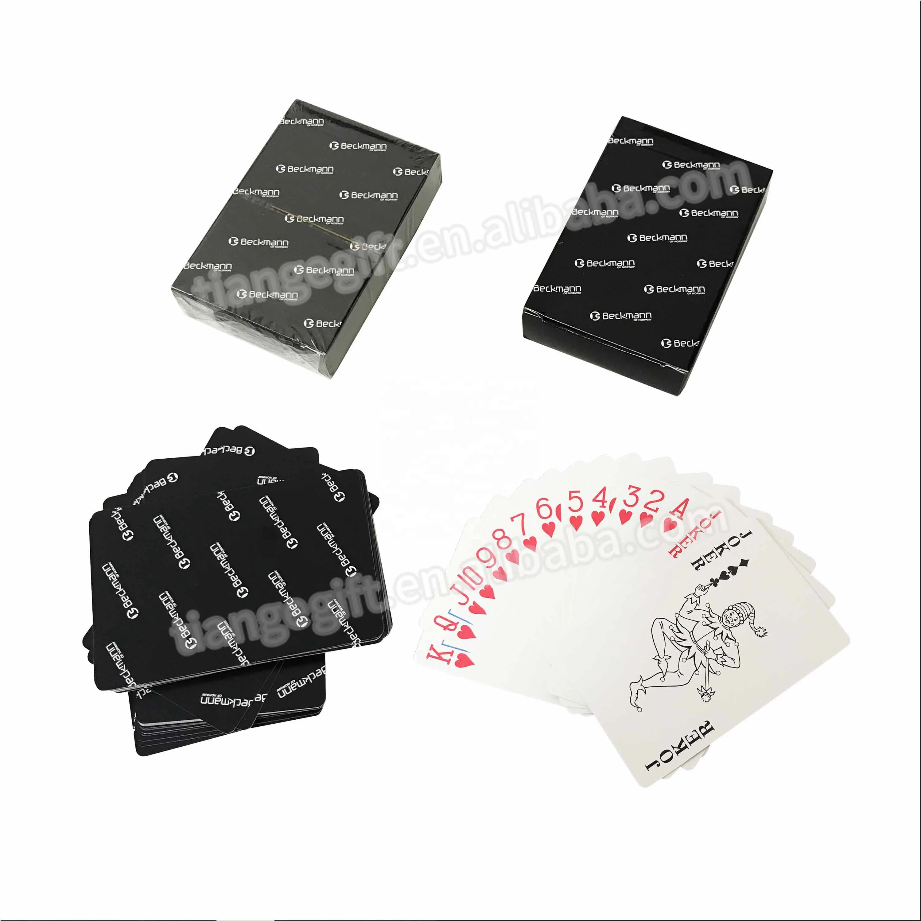 custom printing high quality 100% waterproof white pvc plastic playing cards with plastic box