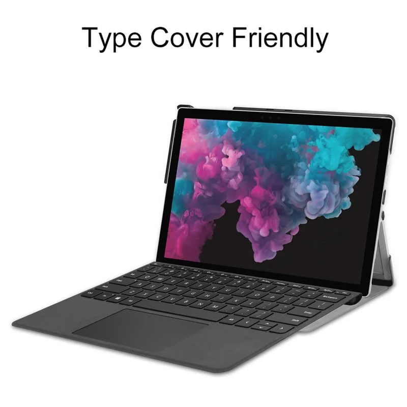  Кожаный защитный чехол-книжка с подставкой для Microsoft Surface Pro 4 / 5 6 7 12 3 дюймов держателем