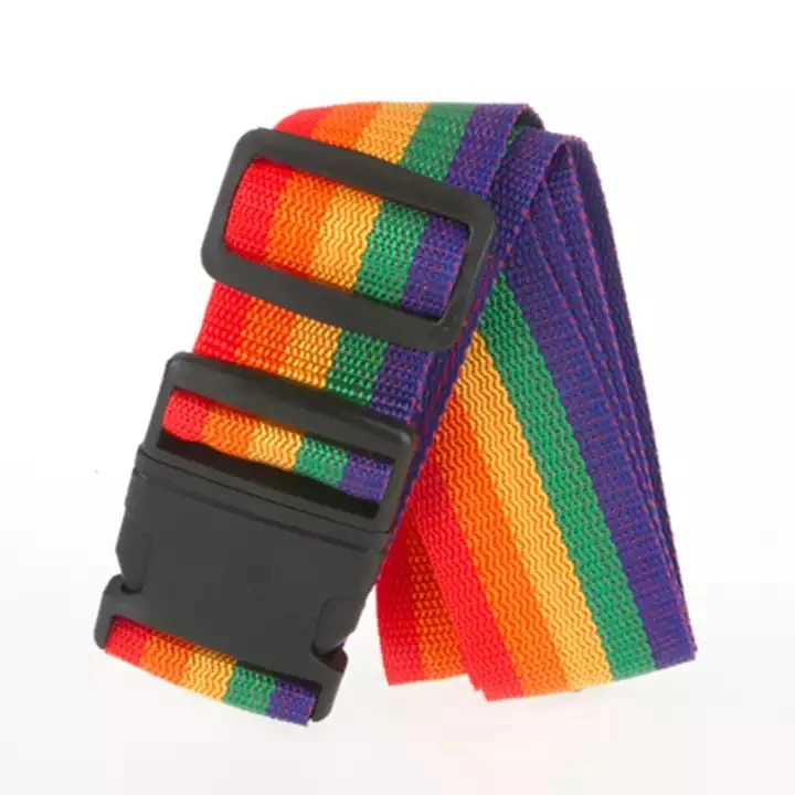 Wholesale Bulk Printed Adjustable Travel Luggage Belt Custom Logo Personalized Nylon Luggage Strap