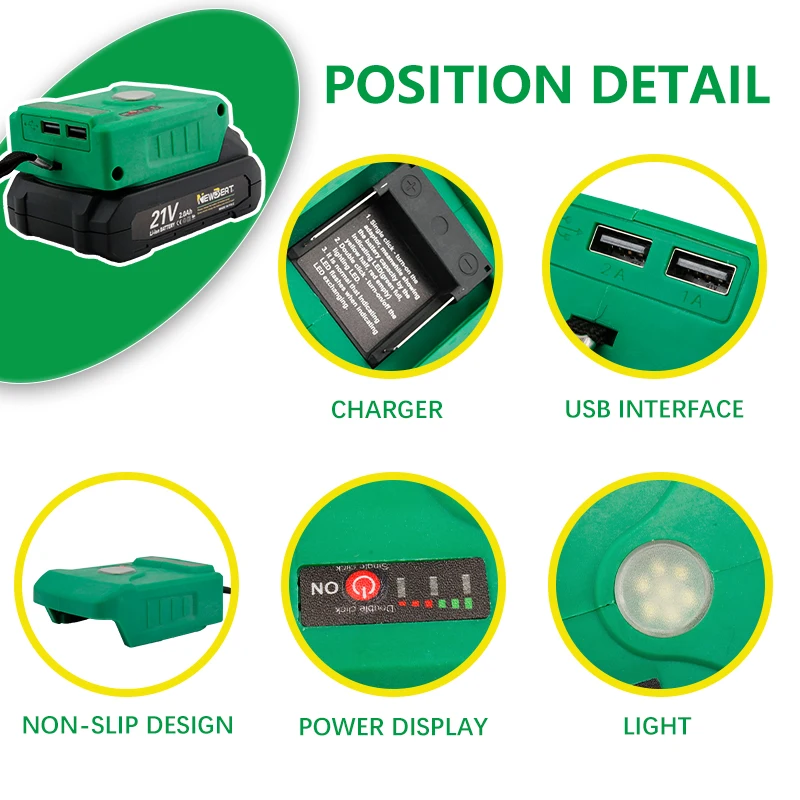 china manufacturer lithium 5v USB adapter  type  plug battery   charger newbeat power tools spare parts multi-function