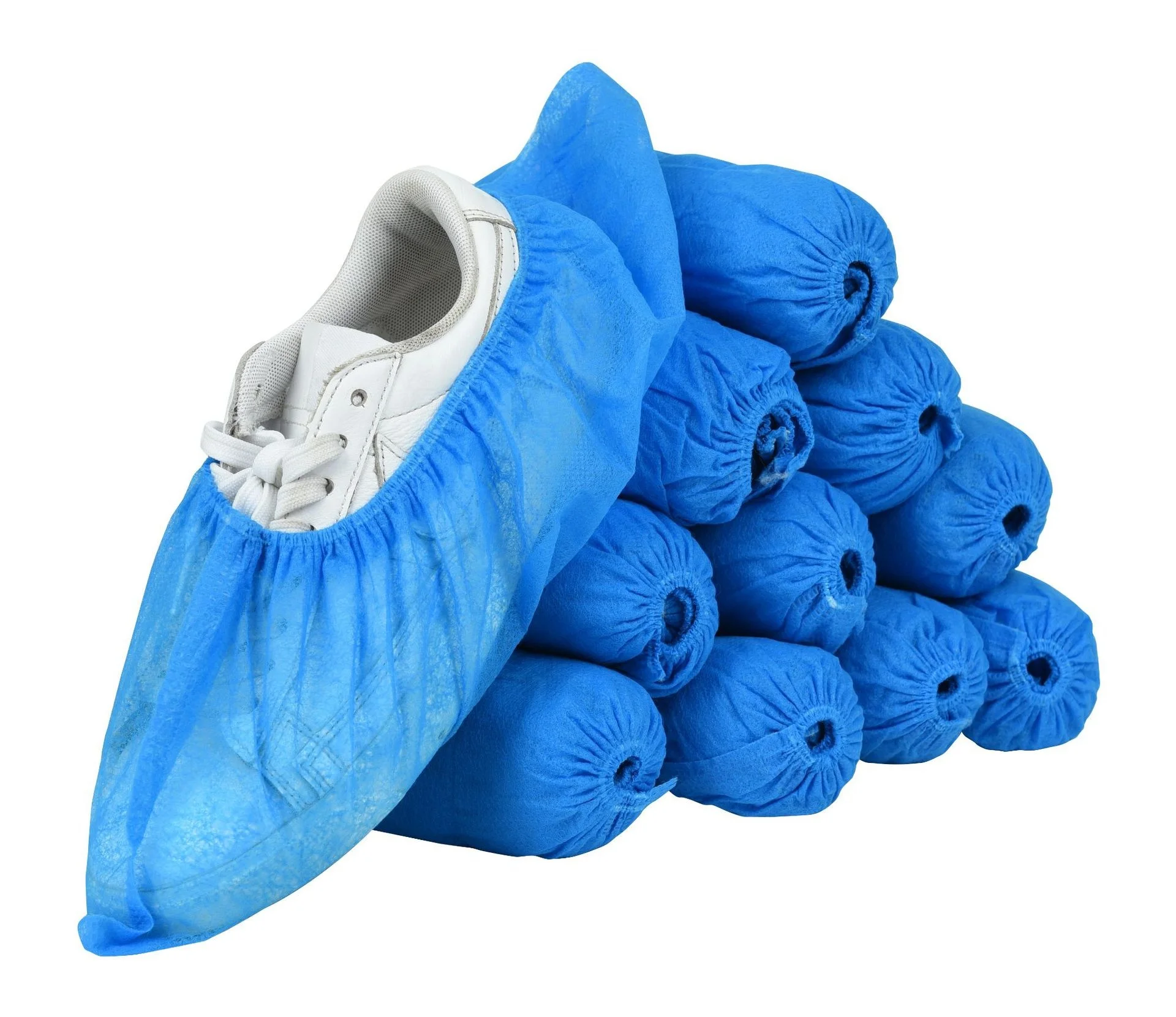 Wholesale waterproof safety rain pp blue medical disposable plastic shoe cover OEM