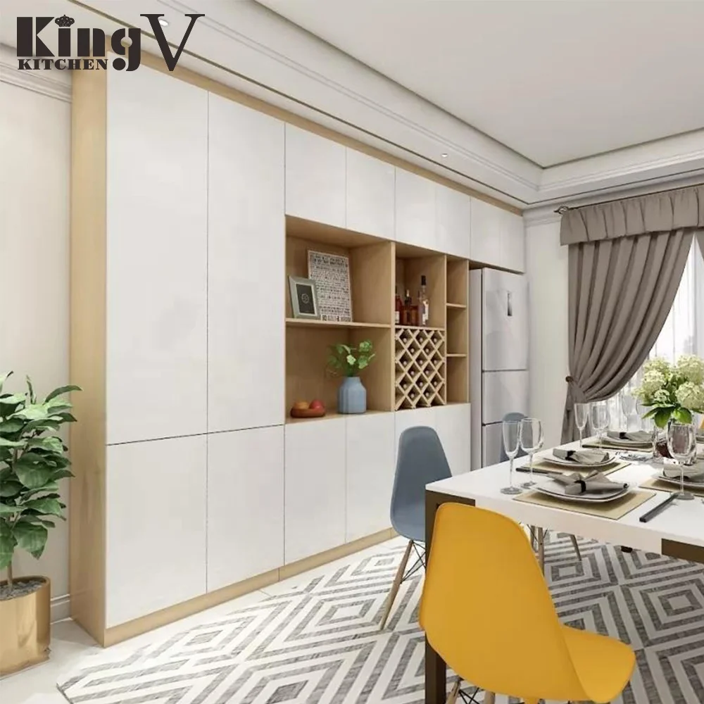  KINGV горячая Распродажа и низкая цена современный буфет шкаф для столовой многофункциональный