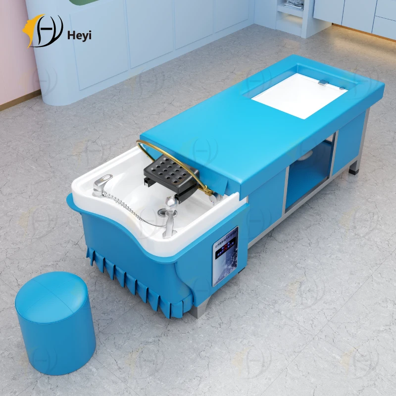thai head spa lay down washing hair chair salon electric pedicure massage shampoo tables bed with water circulation steamer