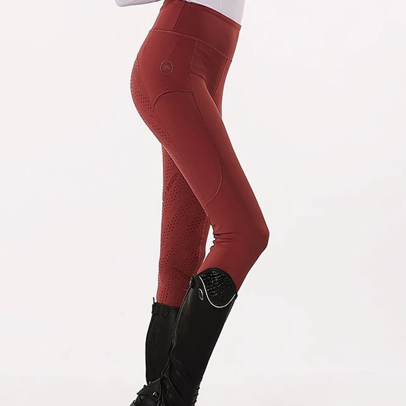 Custom Women Equestrian Leggings Breeches Anti Slip Silicone Horse Riding Tight Breeches