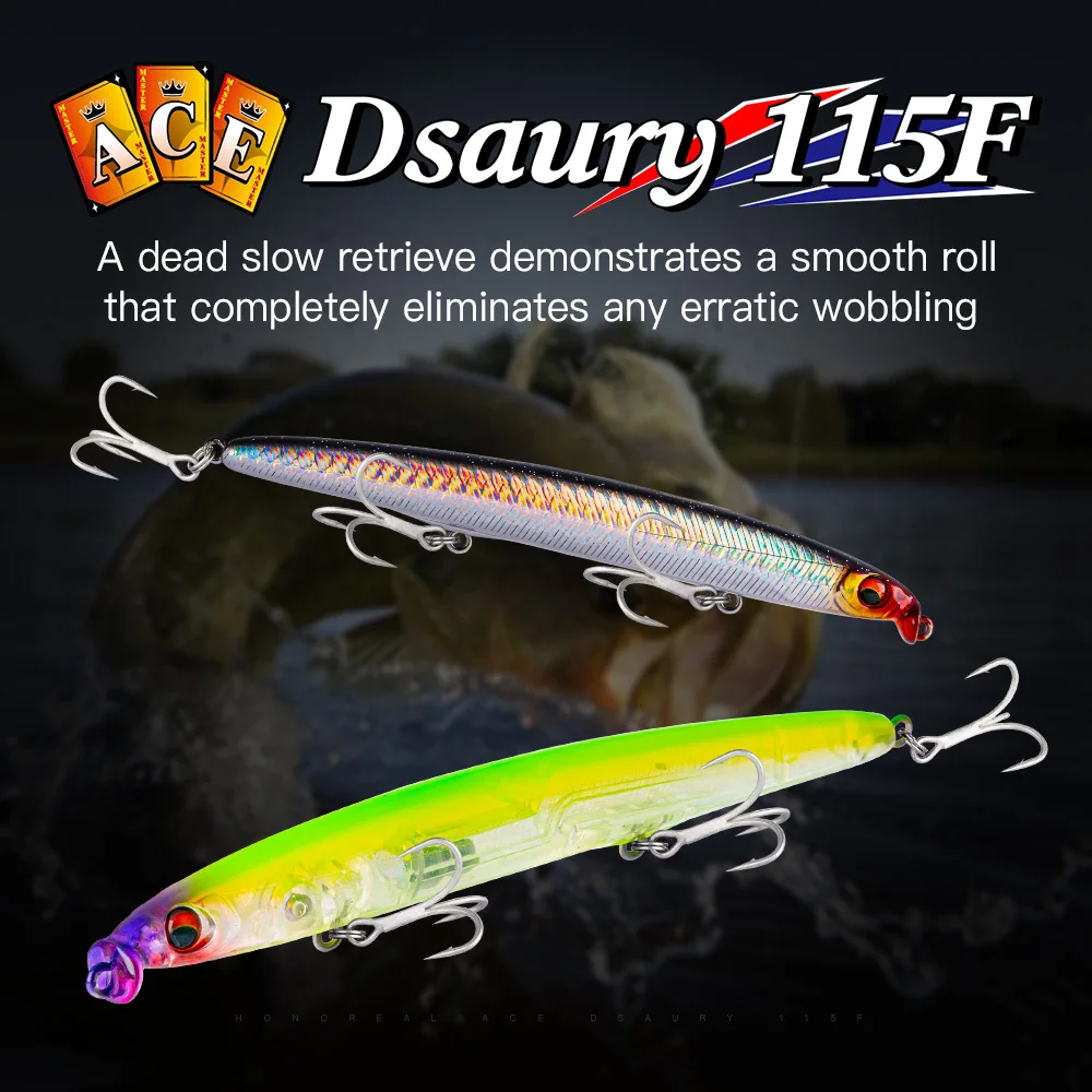Honoreal 2024 Jerk Bait 115MM 10G Floating Shaking Wobbler Grunt Flounder Seabass Mackerel