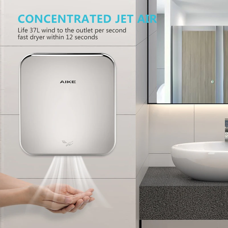 automatic hand dryers commercial dryer hand fast 304 stainless steel jet hand dryer AK2800C
