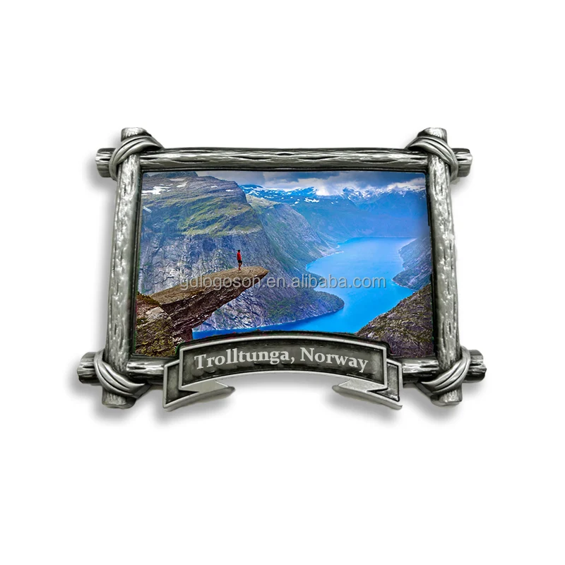 2024 New Gift Idea Antique Style Fridge Magnet Custom Print Zurich Switzerland Photo Frame Metal Magnets