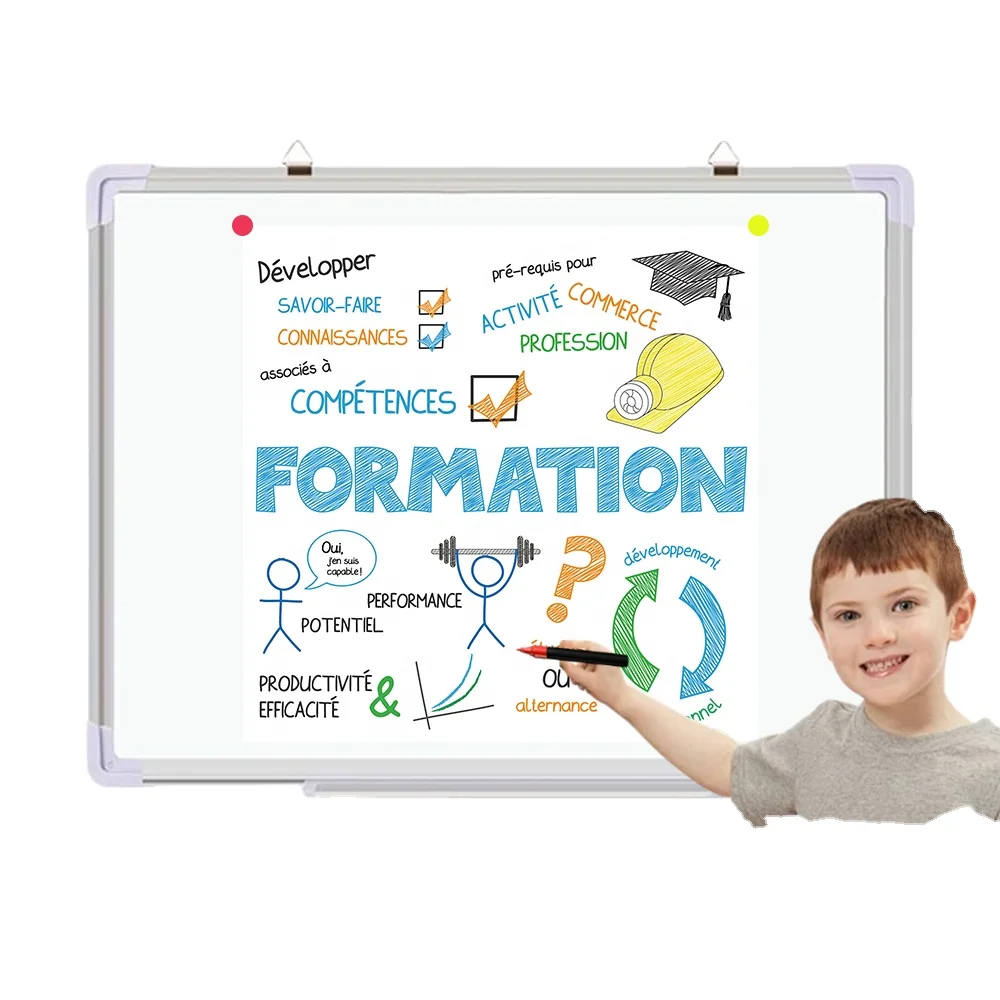 Redsun Classroom Office Student Wall-Mounted Magnetic Whiteboard with Aluminum Frame and Magnet Custom Size 60x90 100x200cm