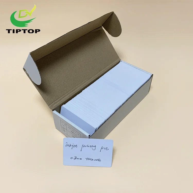Tiptop high quality PVC plastic card blank plastic id card for printing