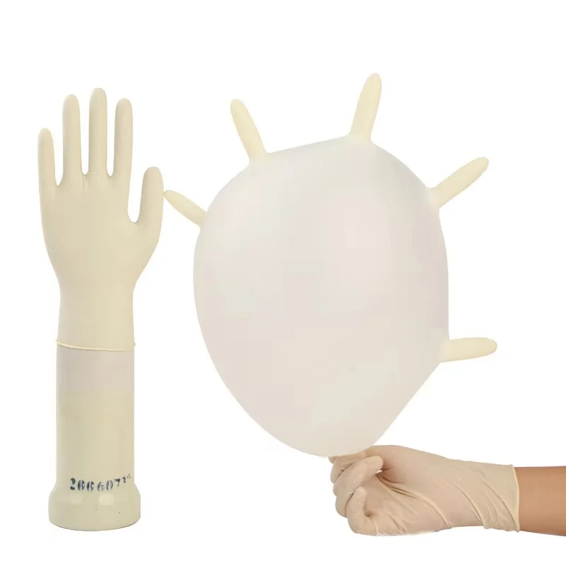 Direct manufacturer Powdered or Powder free Sterile  Natural Latex Surgical Gloves with CE Certification