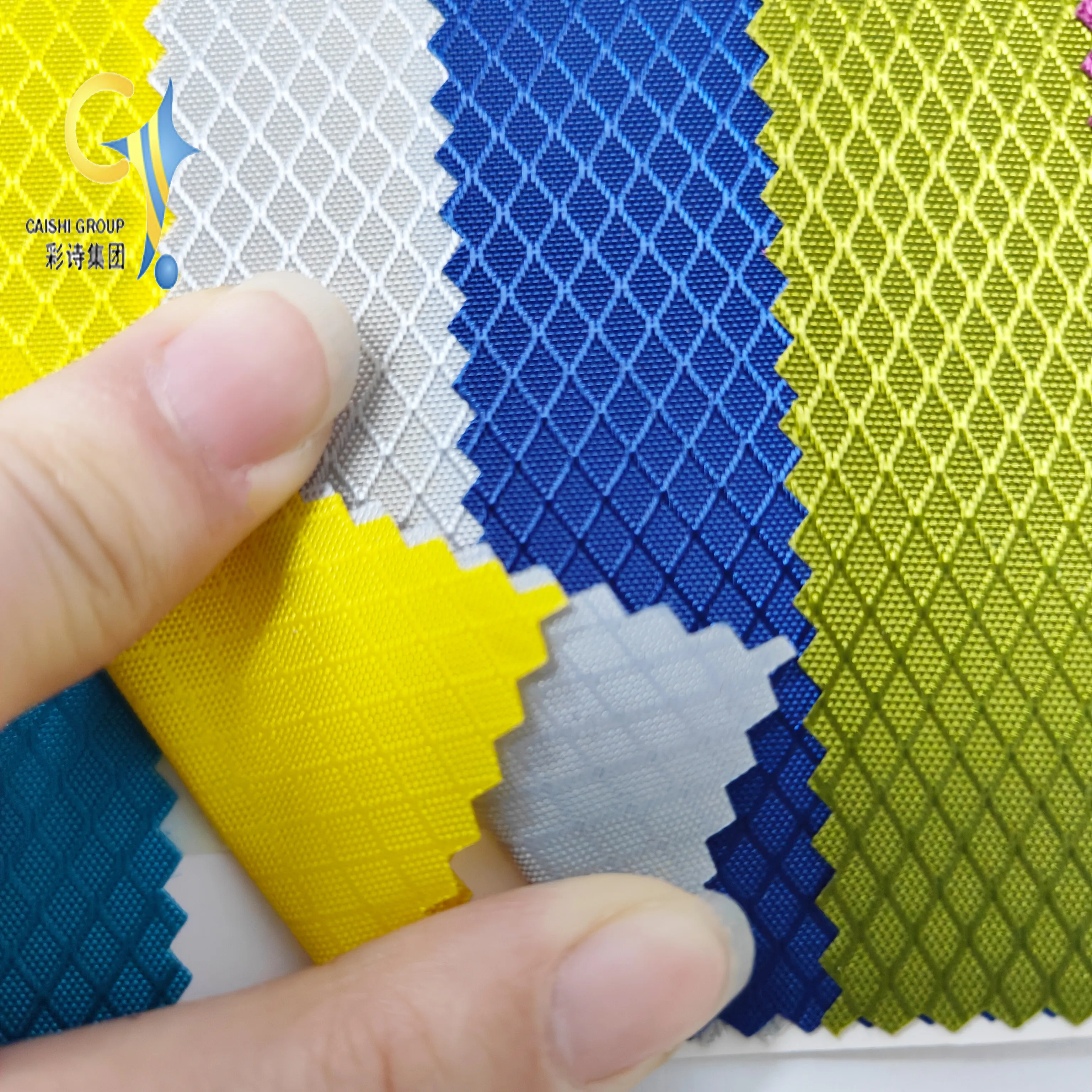 Rpet fabric 100% polyester ZY-002 500D Jacquard with PU coated for bag Luggage Outdoor oxford fabric