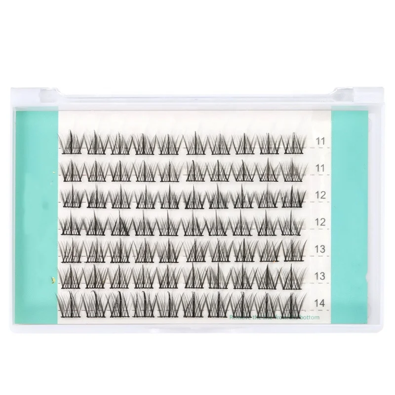 Wholesale Manga style Cluster Lash Kit bond seal Vegan Individual Eyelash extensions Wide Thin Band Lash Ribbons