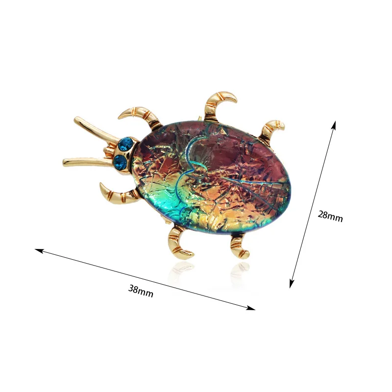 V&R Fashion Jewelry Animal Enamel Gold Plated Cute Insect Bee Beetle Rhinestone Brooch Pin