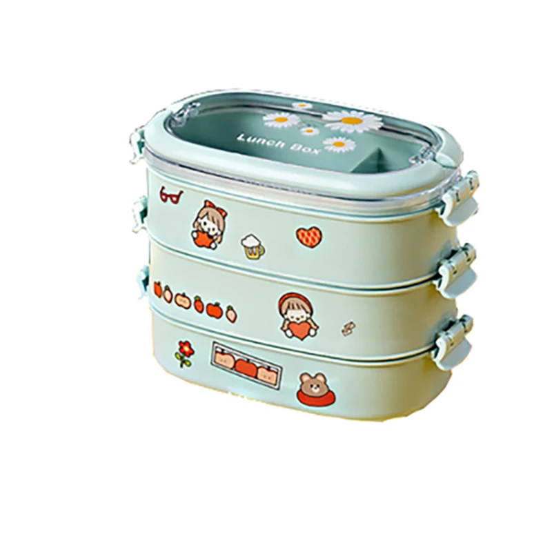 Custom Portable Lunch Container  reusable PP bento box  Plastic  Lunch Box for Kids School