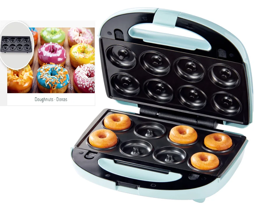 Mini Waffle Maker Detachable  3 In 1 Non Stick Sandwich Maker With Cool Touch Handle doughnut /Donuts maker