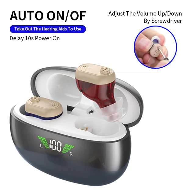 China Hearing Aid Price List Hearing Aids OEM Cheap Invisible Hearing Aid CIC Device Rechargeable For Seniors