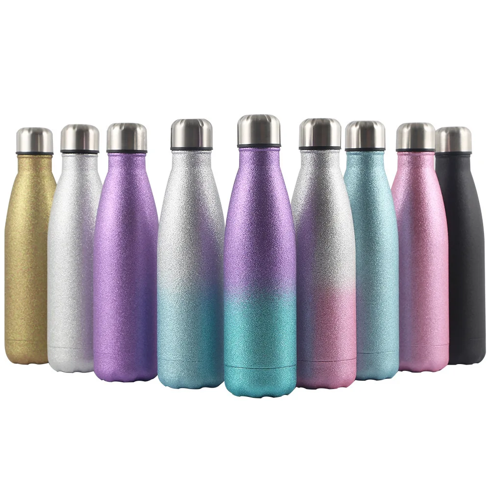 LASER LOGO FREE Eco Friendly Stainless Steel Double Wall Cola Shape Thermal Insulated Water Bottles With Custom Logo