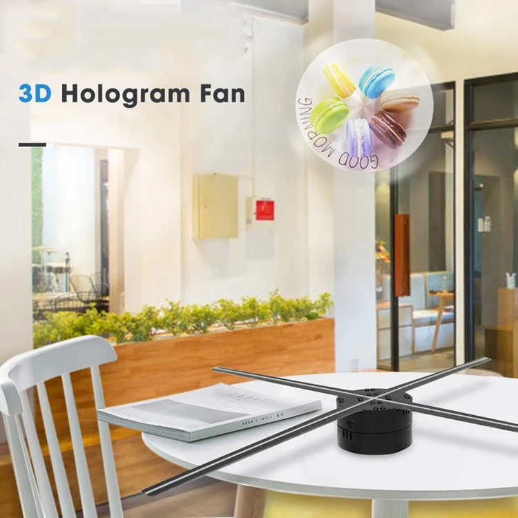  Голографический 3D рекламный светодиодный вентилятор высокой четкости 85 см 3d голографический