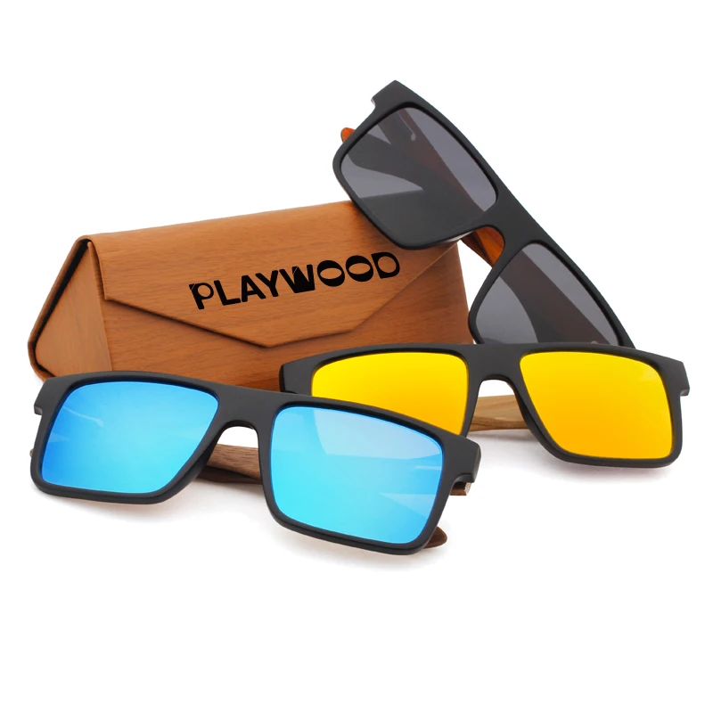 
China Wholesale Bamboo Wood TAC Polarized Sunglasses Unisex 