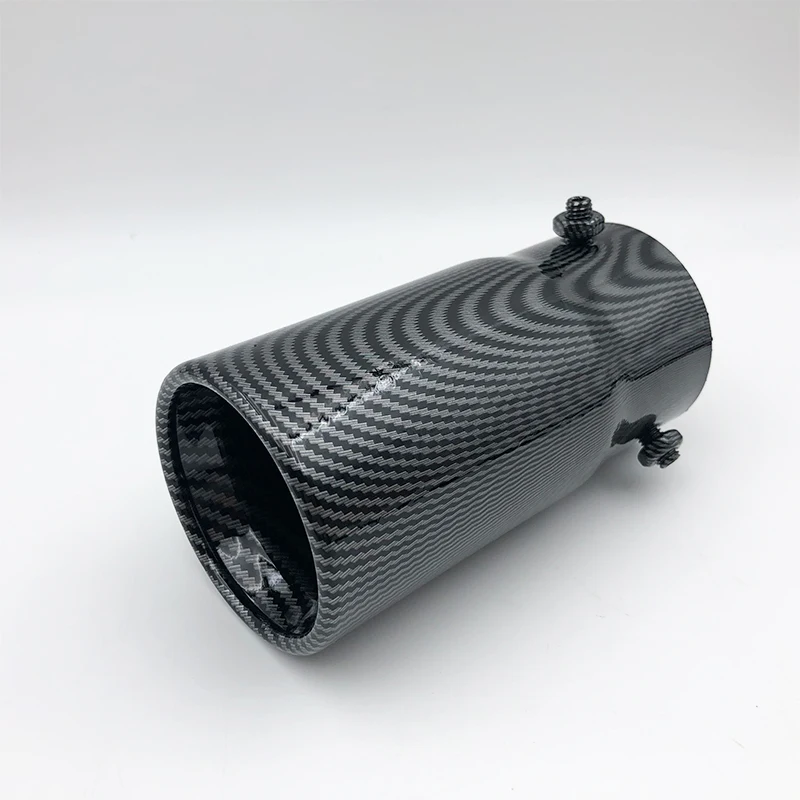 Universal Car Rear Tail Throat Liner Car Auto Round Exhaust pipe neo chrome/burnt blue Muffler Tip Stainless Steel