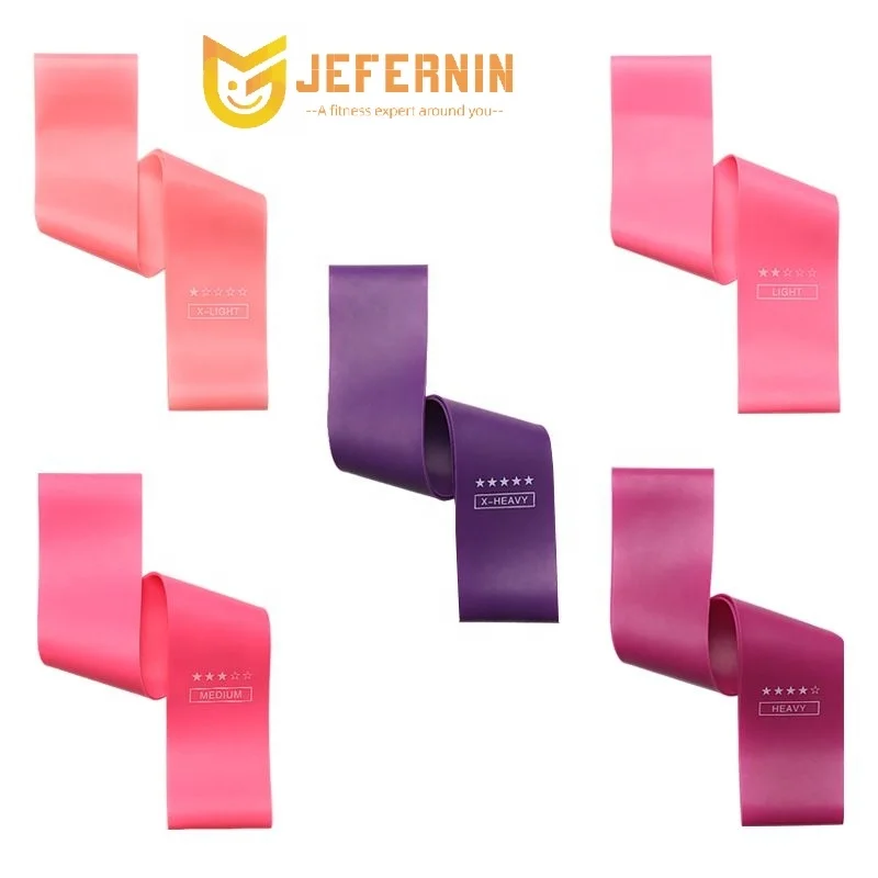 Custom Indoor fitness accessories safety ligas resistance training bands 5-piece set