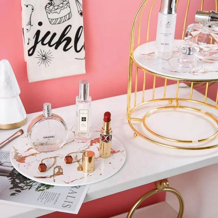 Ins desktop skincare finishing box birdcage creative cosmetic shelf