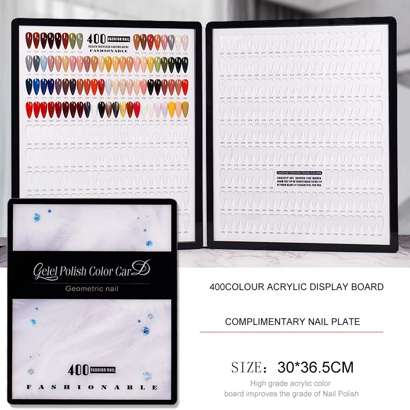 Hot 528 Color Acrylic Display Sample Book for Nail Art Professional DIY Color Card Display High Quality Gel Material Packed Box