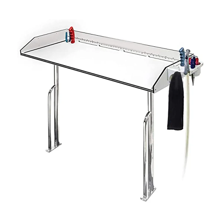 T10-449B-HDP 48in Tournament Series Dock Cleaning Station Stainless Steel Fish Cleaning Table