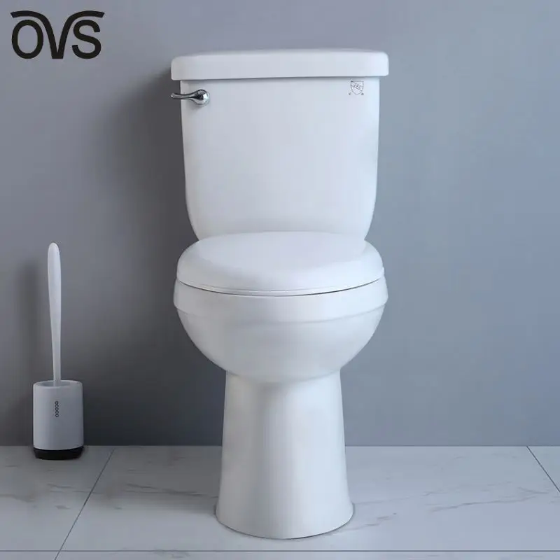 Ovs Upc однотонный удлиненный белый цвет санитарные изделия сифонический двухкомпонентный туалет для гостиничной ванной комнаты
