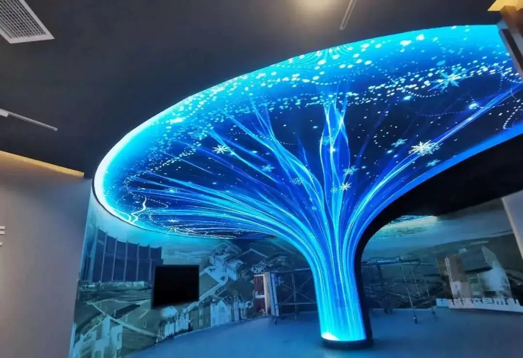Flexible LED Display, Creative soft led display, HD  LED display manufacturer indoor p2 LED screen for shopping mall