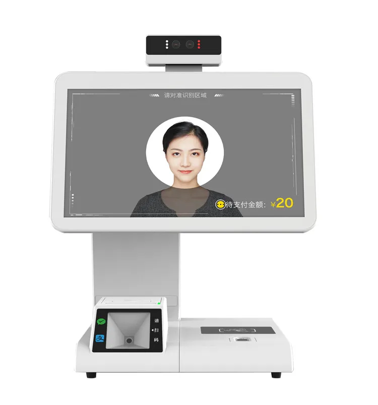 New Arrival 13.3 inch Dual screen touch Android POS System Temperature Screening Device access control visitor management device