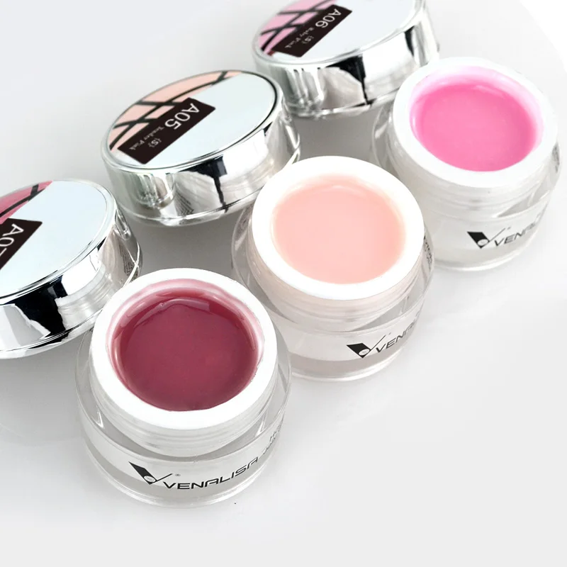 Venalisa 30ml camouflage jelly extend uv gel soak off nail art french nails acrylic natural jelly extension construction uv gel